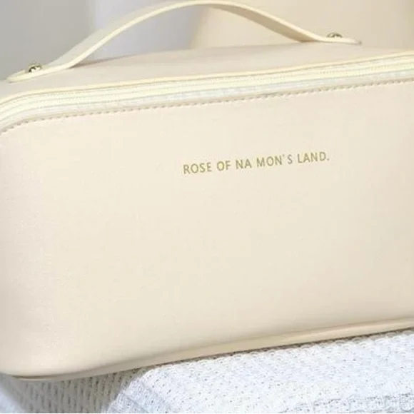 Beige Cosmetic Makeup Bag - Picture 3 of 4